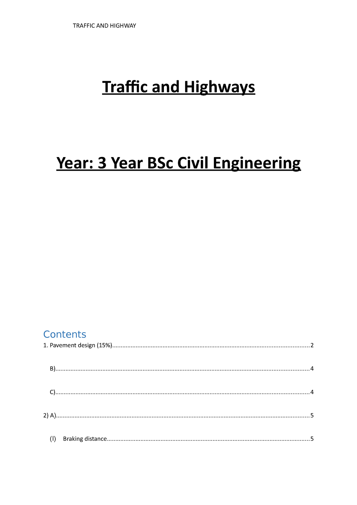 special highway assignment