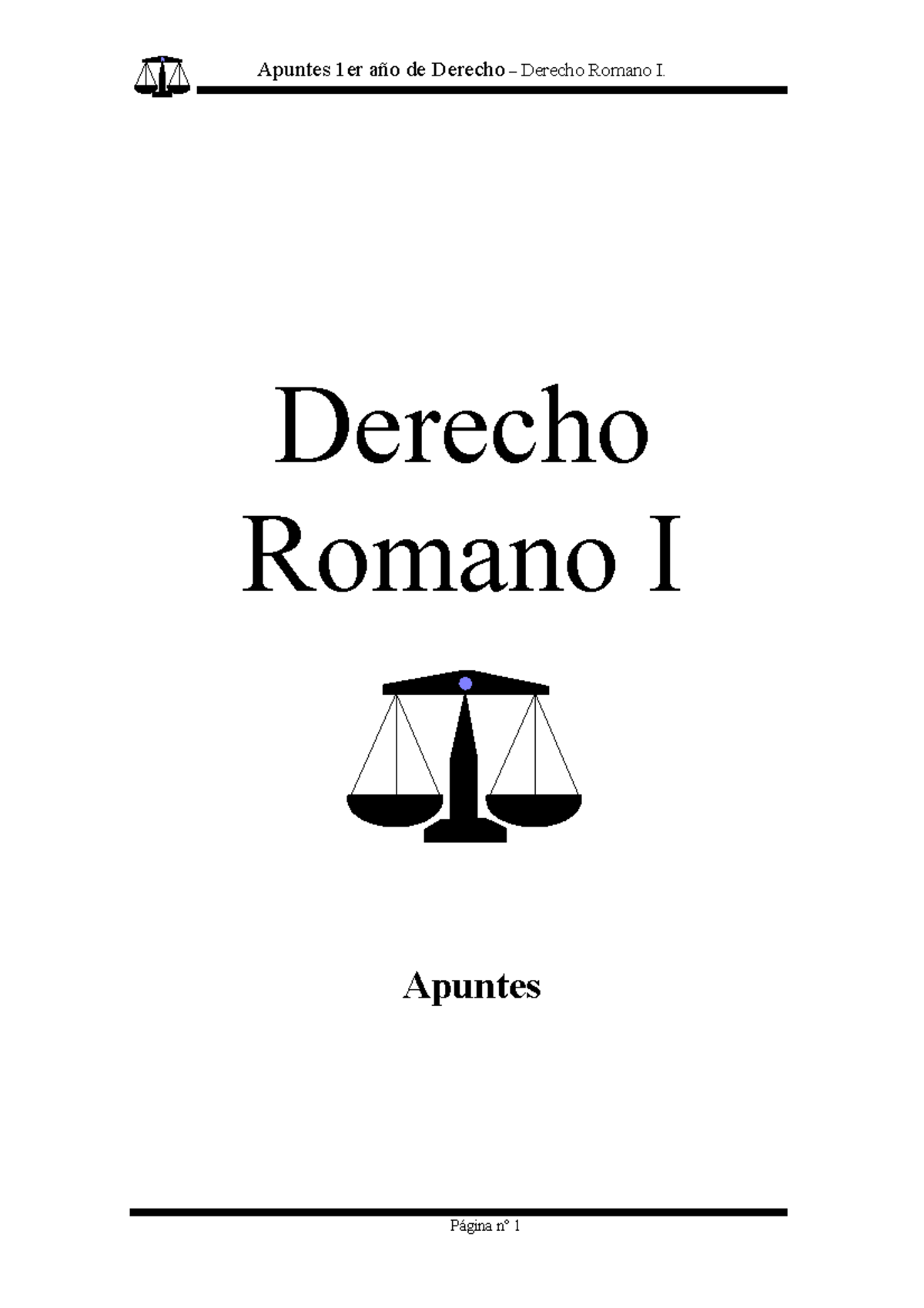 Apunteyfinalde Derecho Romano I - Derecho Romano I Apuntes Lección 1 ...