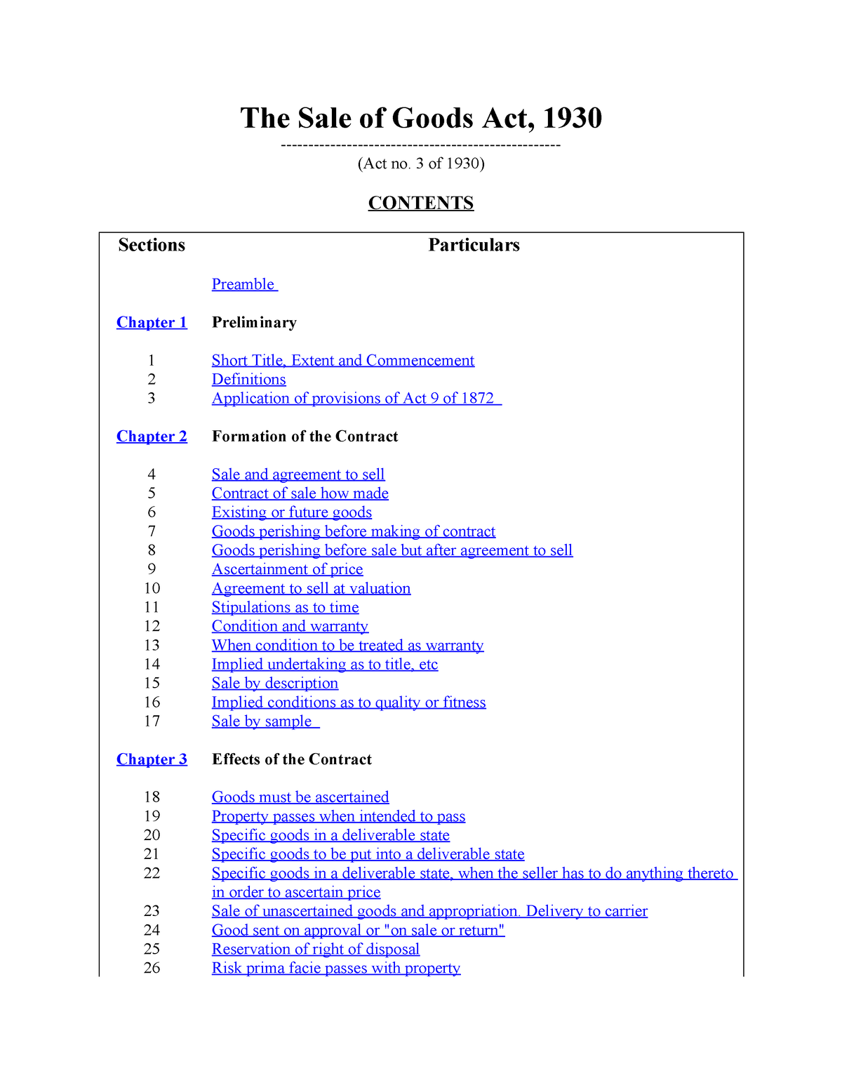 sales of goods act 1930 case study with solution pdf