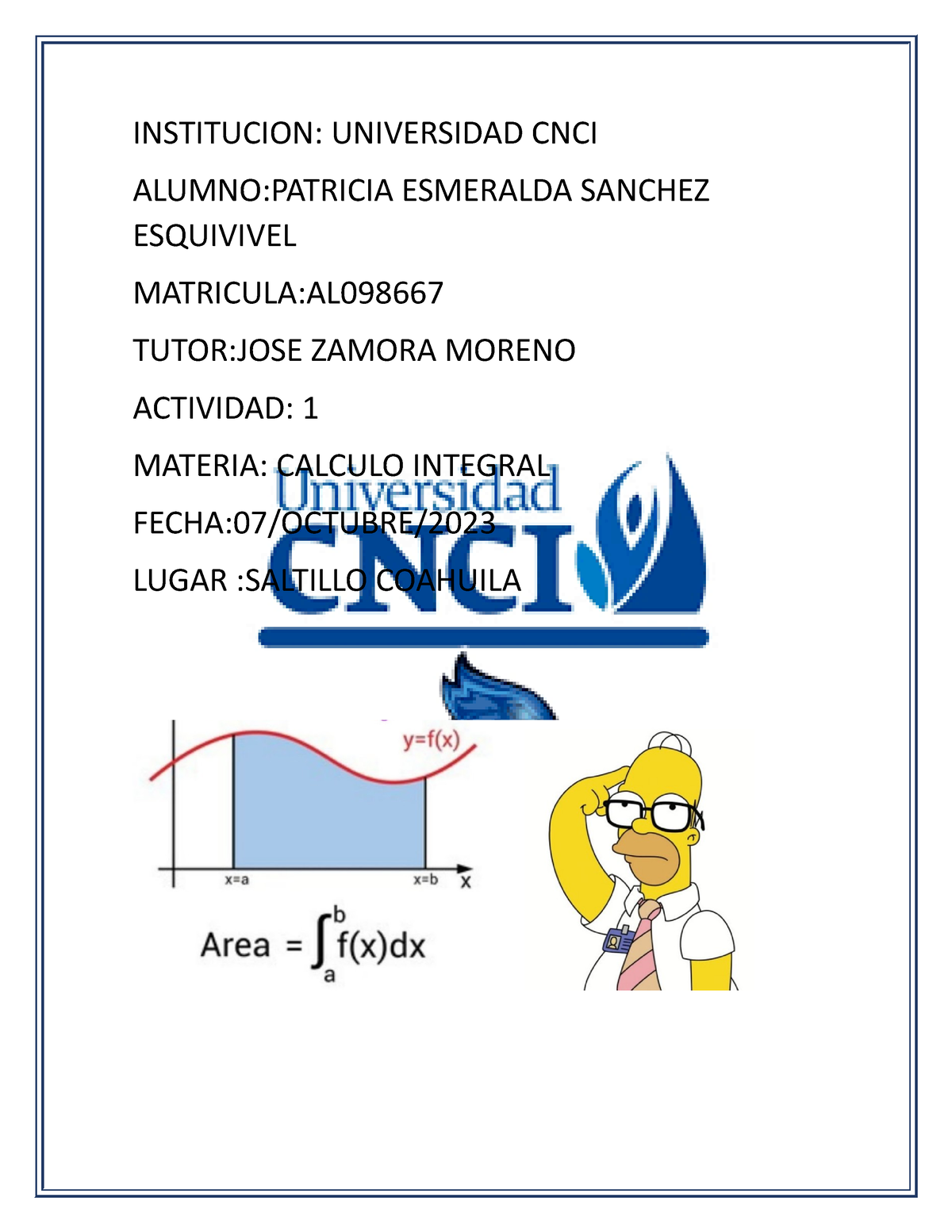 Activiad 1 Calculo Diferencial - INSTITUCION: UNIVERSIDAD CNCI ALUMNO ...