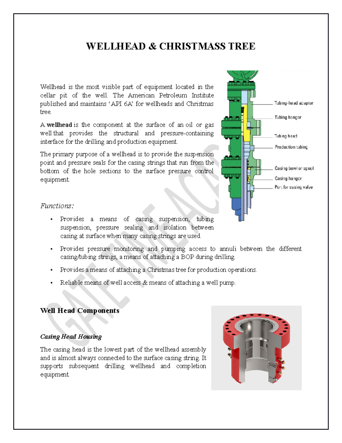 Wellhead And Christmas Tree Wellhead And Christmass Tree Wellhead Is The Most Visible Part Of