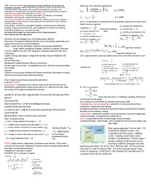 MGSC 395 Exam 1 Study Guide - Ch 1 What Is Operations Management? What ...