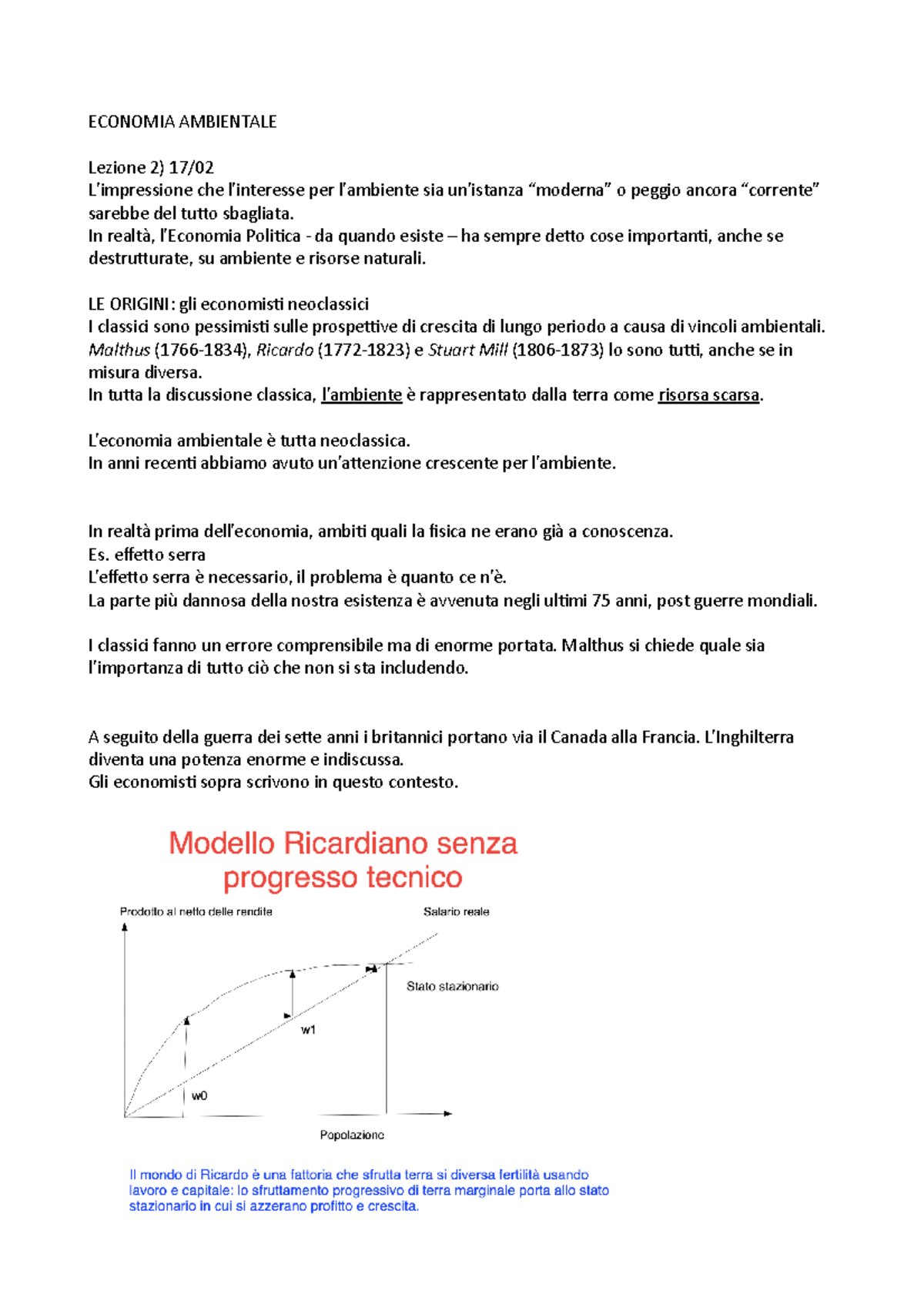 Economia Ambientale I° Parziale prof. Lambertini - ECONOMIA AMBIENTALE ...