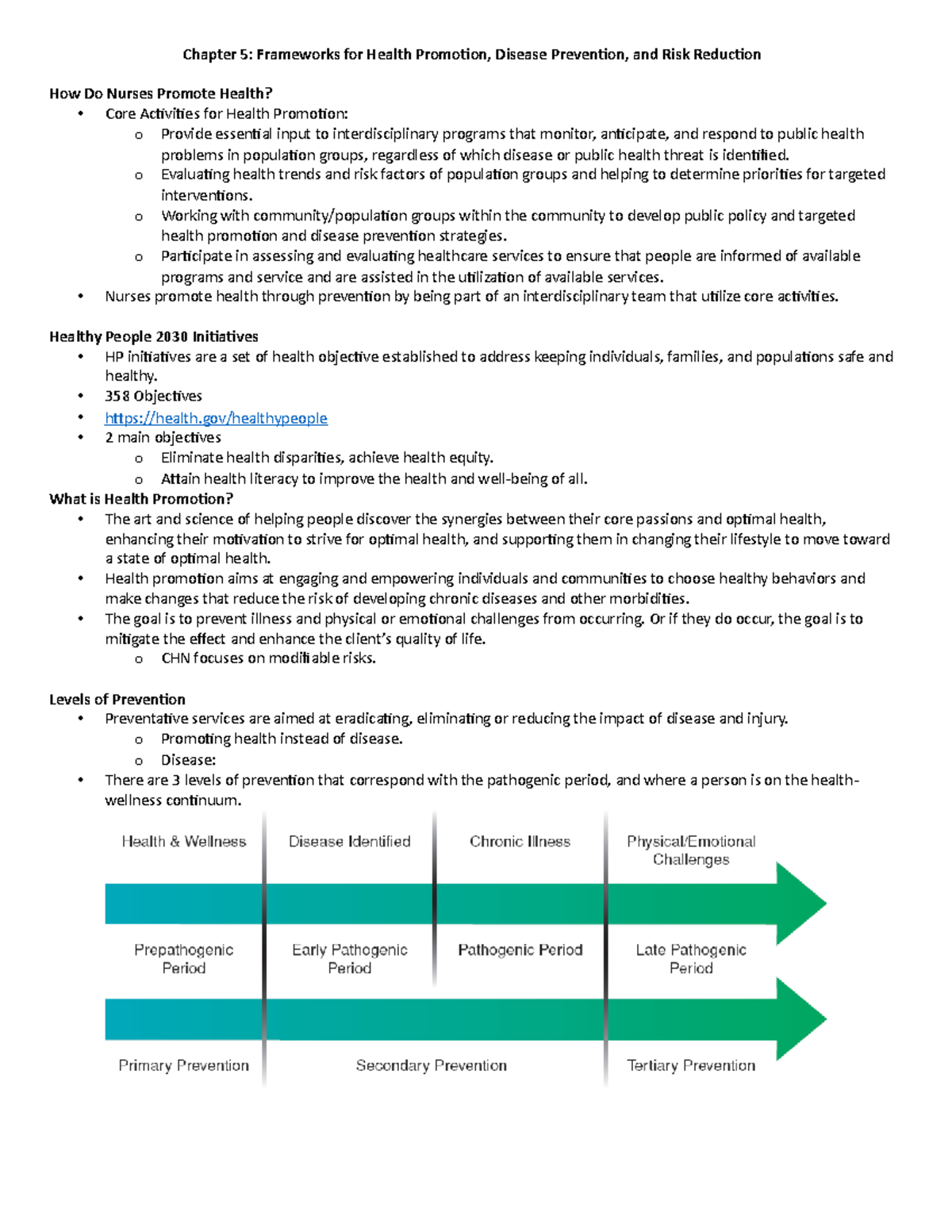 Chapter 5 - Study Guide - Chapter 5: Frameworks For Health Promotion ...