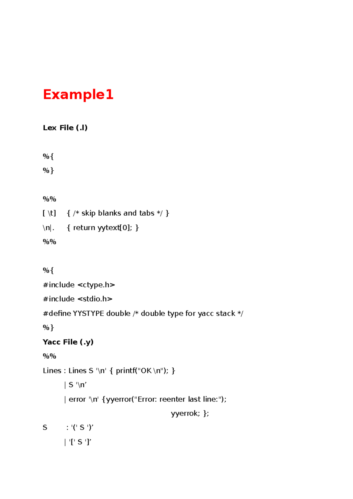 4 Unnamed 12 08 2024 - operating systems - Example Lex File (.l ...