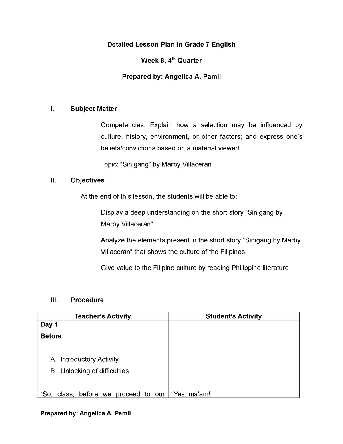 A Detailed Lesson Plan In Tle Grade Vii Learning Vrogue Images And