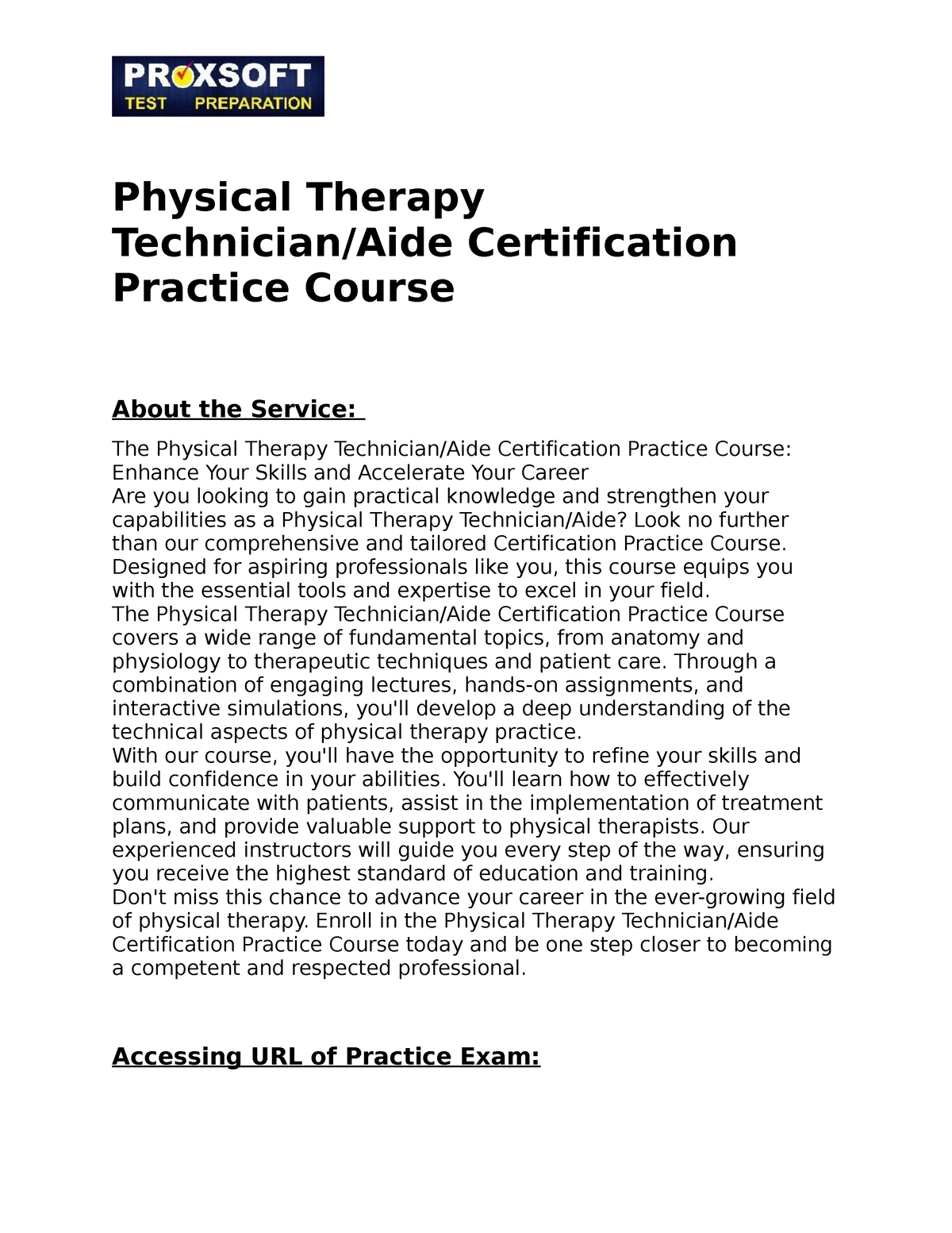 Physical Therapy Technician Aide Certification Practice Course   Thumb 1200 1553 