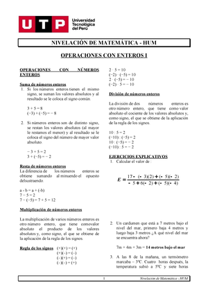 Nivelacion De Matemática N001 - UTP - StuDocu