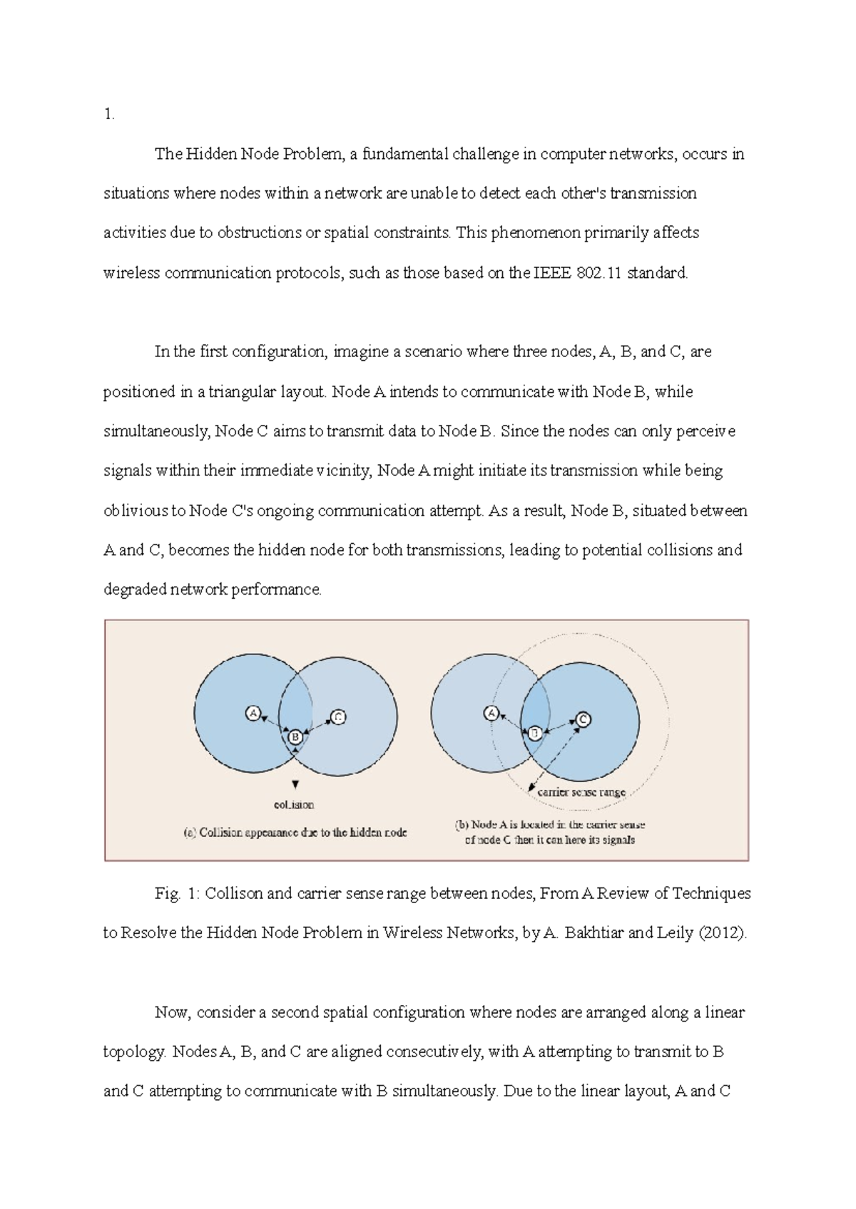 Unit 3 Written Assignment - 1. The Hidden Node Problem, a fundamental ...