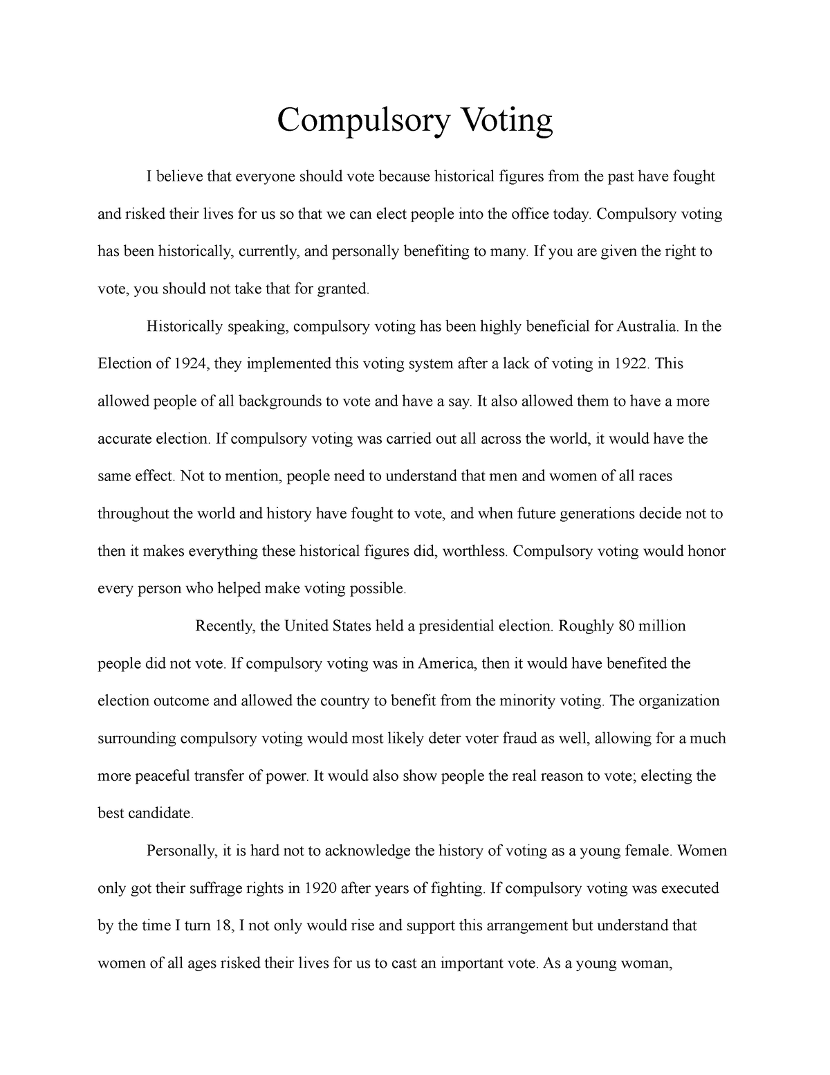 compulsory voting mini q background essay questions 1