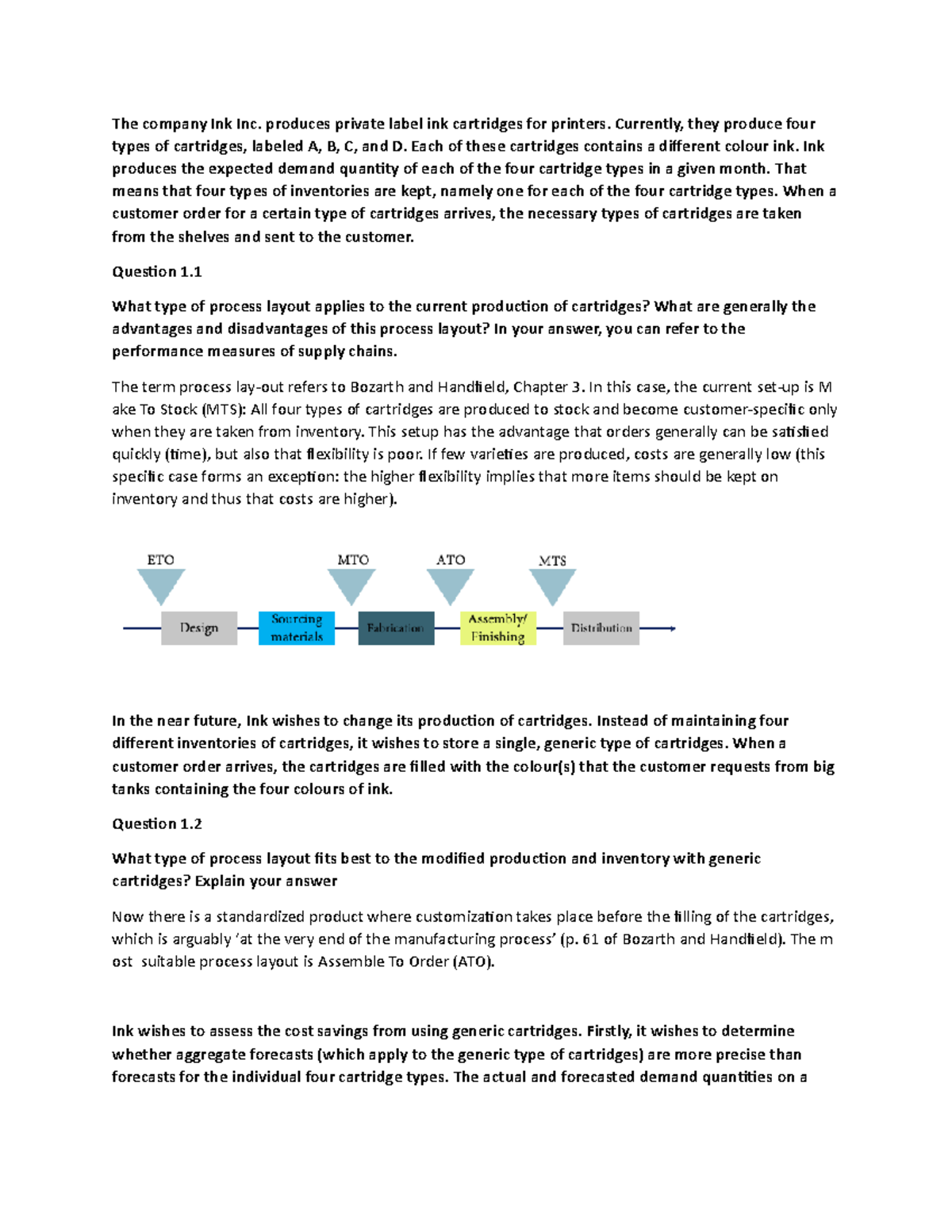 Solved 2019 June The company Ink Inc. produces private label ink