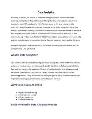 Data Science-unit -1 - Unit - I - INTRODUCTION TO DATA SCIENCE UNIT - I ...