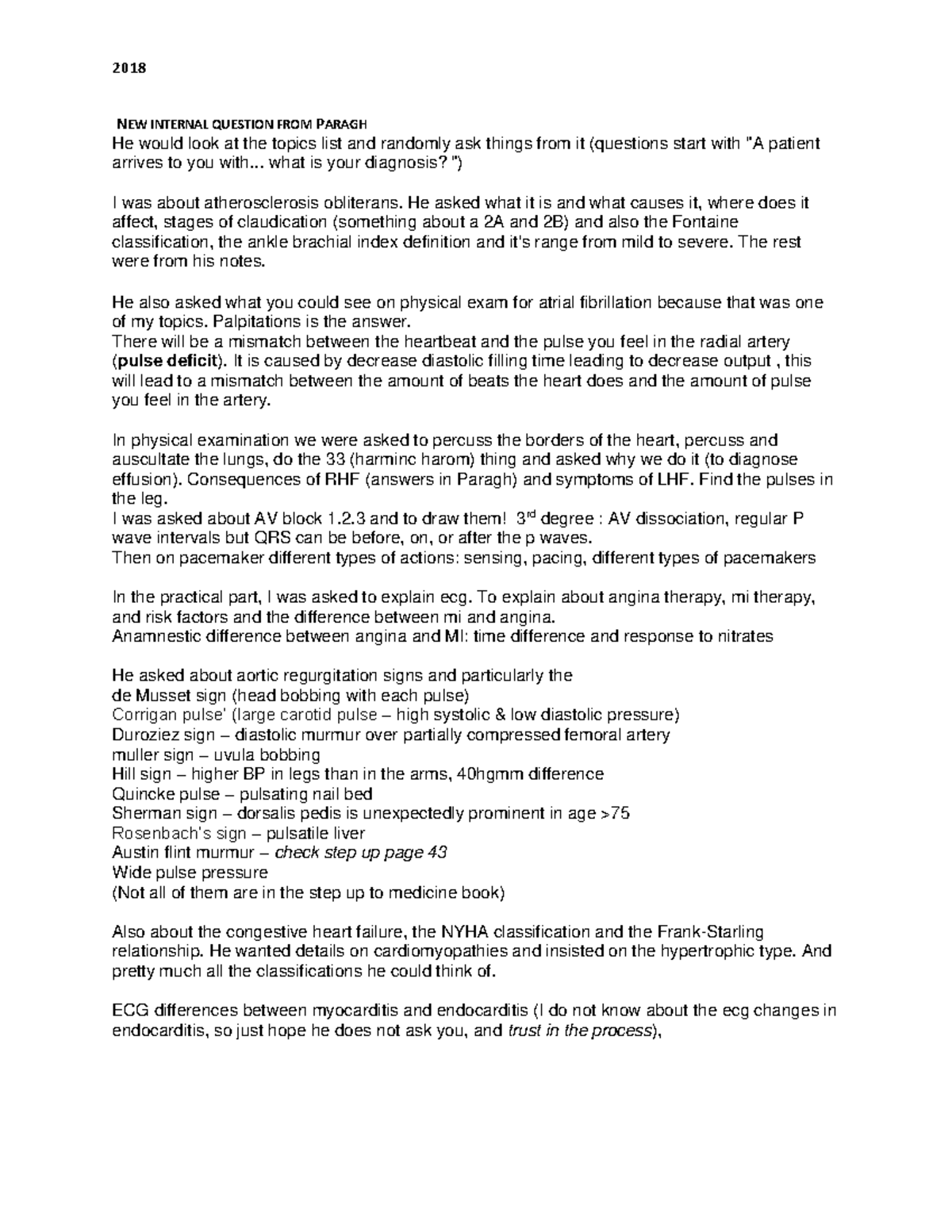 Internal question from Paragh - 2018 NEW INTERNAL QUESTION FROM PARAGH ...