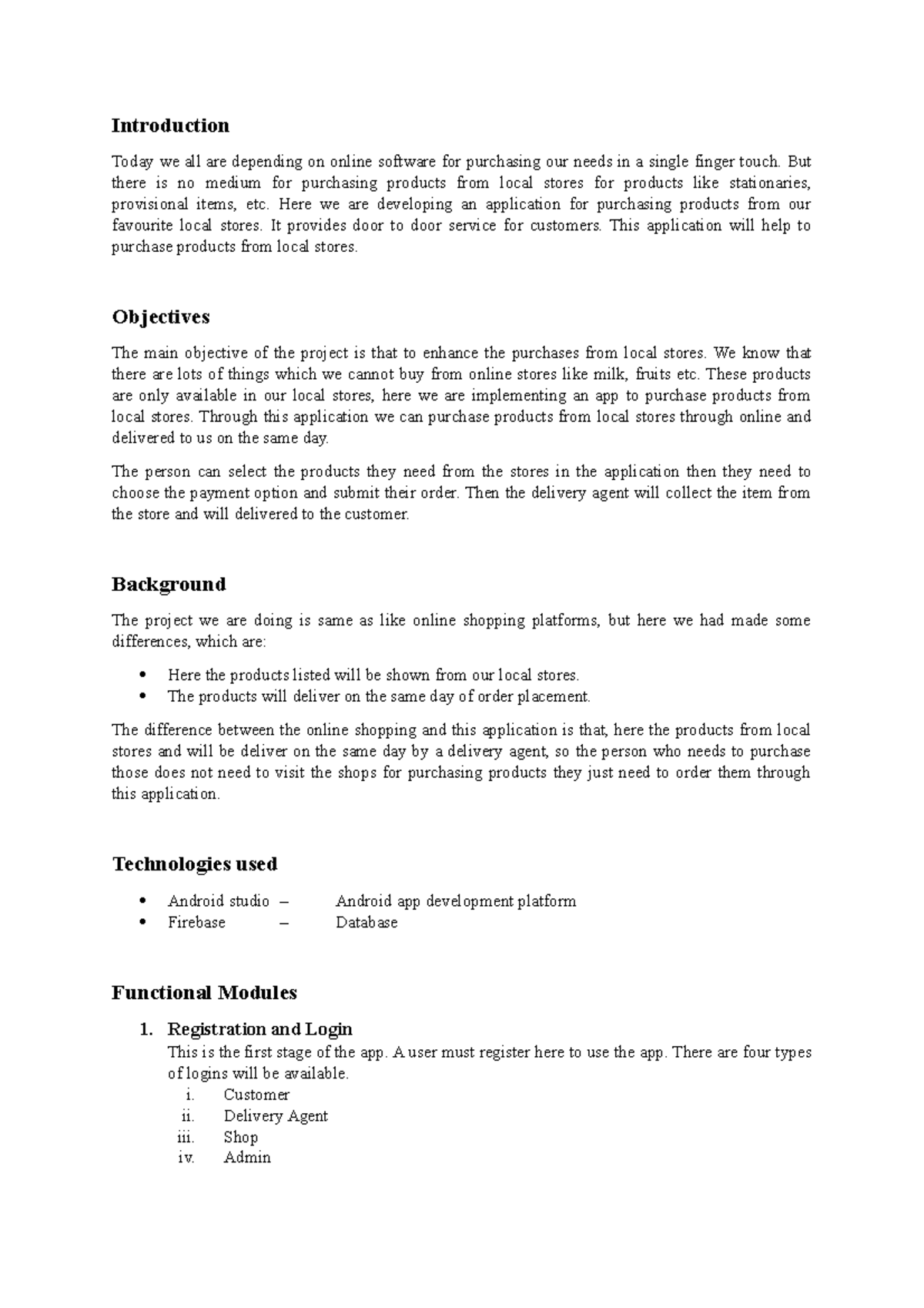 MCA Project - synopsis - Introduction Today we all are depending on ...