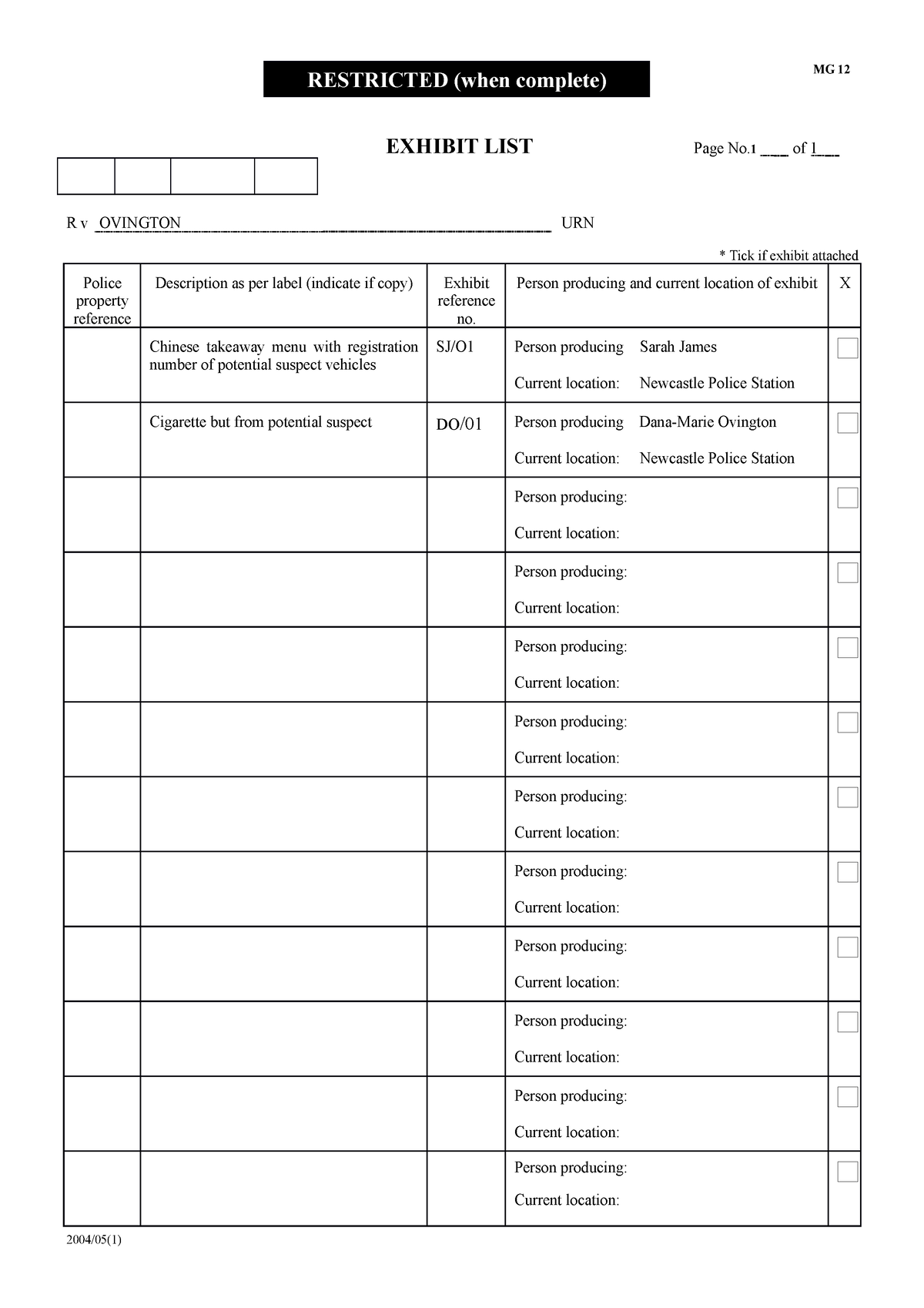 MG12 Exhibit List CASE FILE - RESTRICTED (when complete) MG 12 EXHIBIT ...