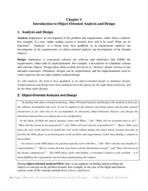 UNIT 1 (2 Marks) - Object Oriented Analysis And Design - CCET P A G E ...