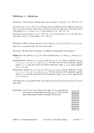 MATH213 FA21 Mid 1 sample&sol - Sample Midterm Exercises Exercise 1 ...