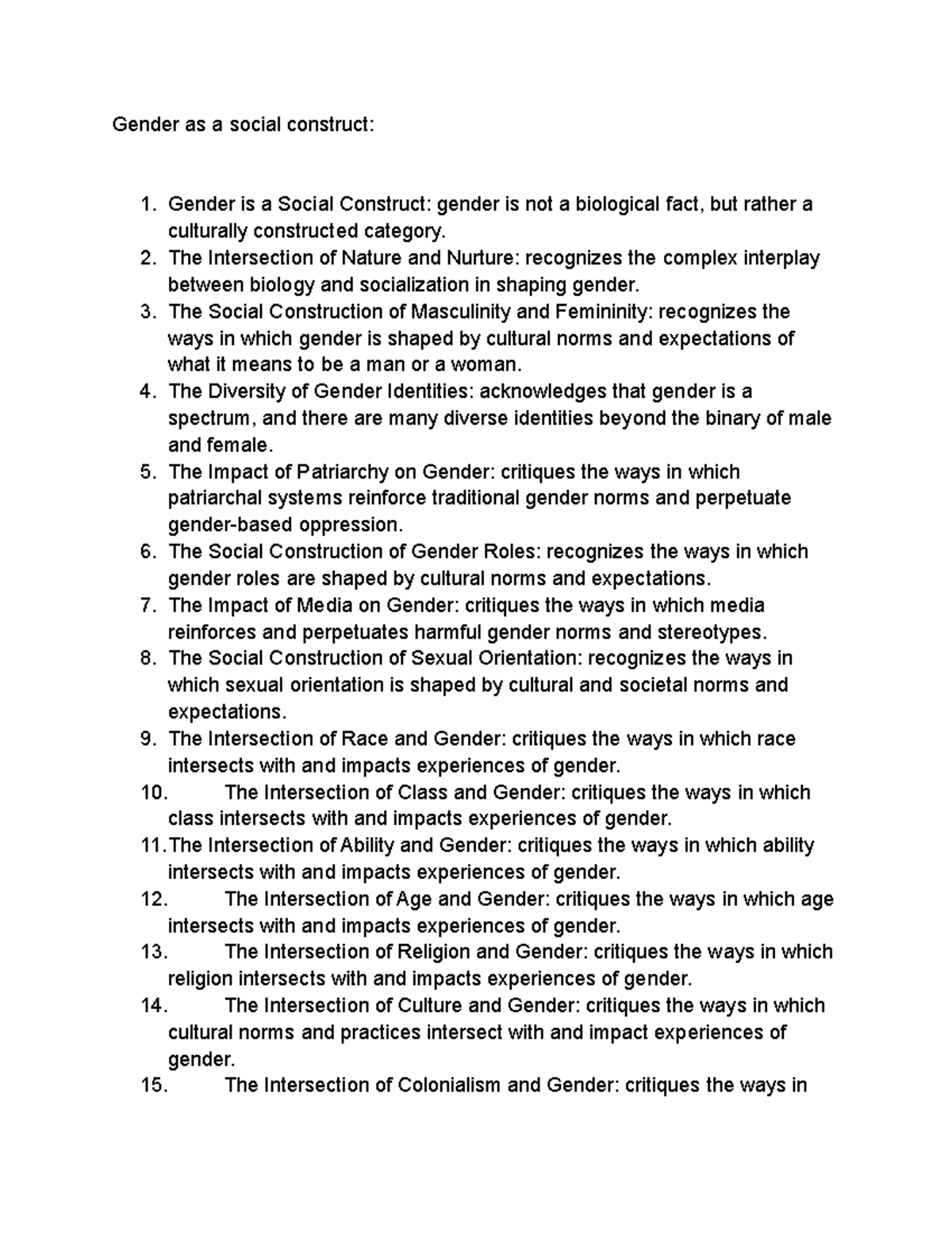 Gender as a social construct - Gender as a social construct: Gender is ...