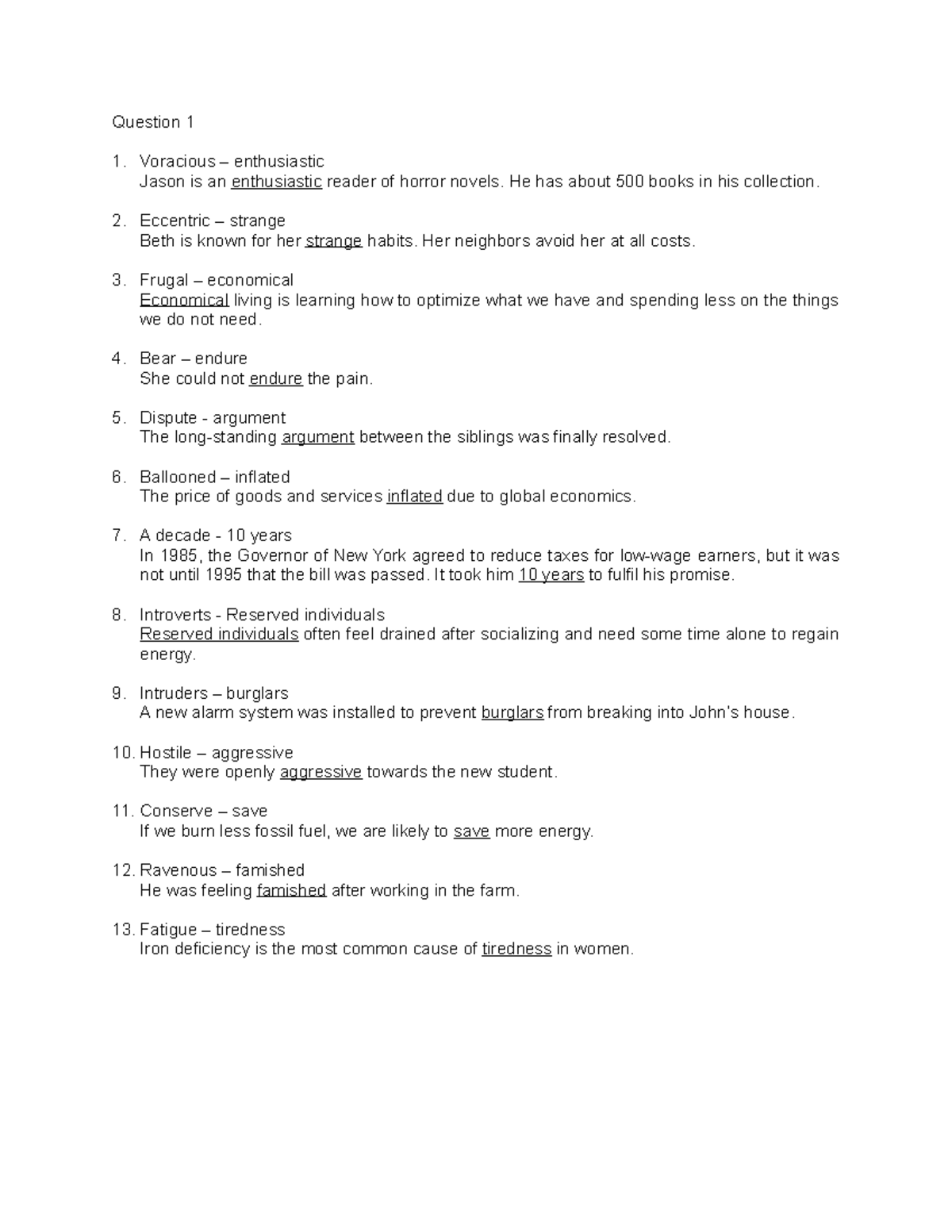 Contextual Clues P1 P2 ELC Question 1 Voracious enthusiastic Jason
