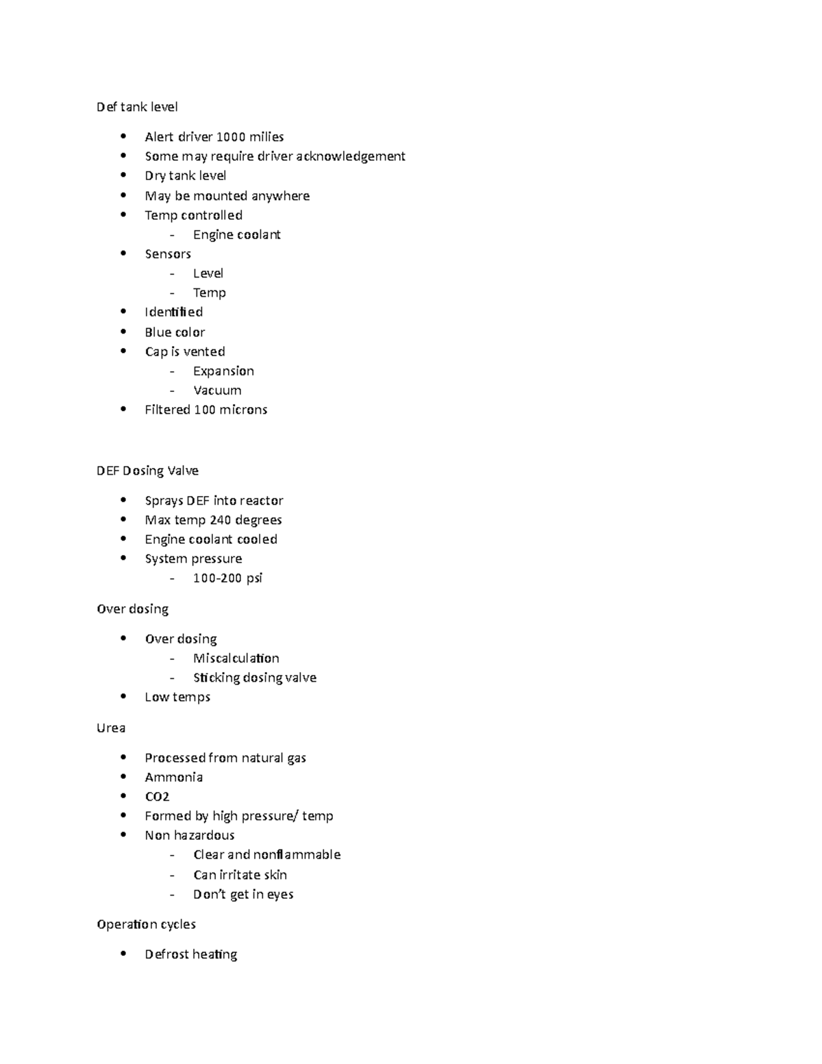 Diesel 4 - MR. Janellos lecture notes - Def tank level Alert driver ...