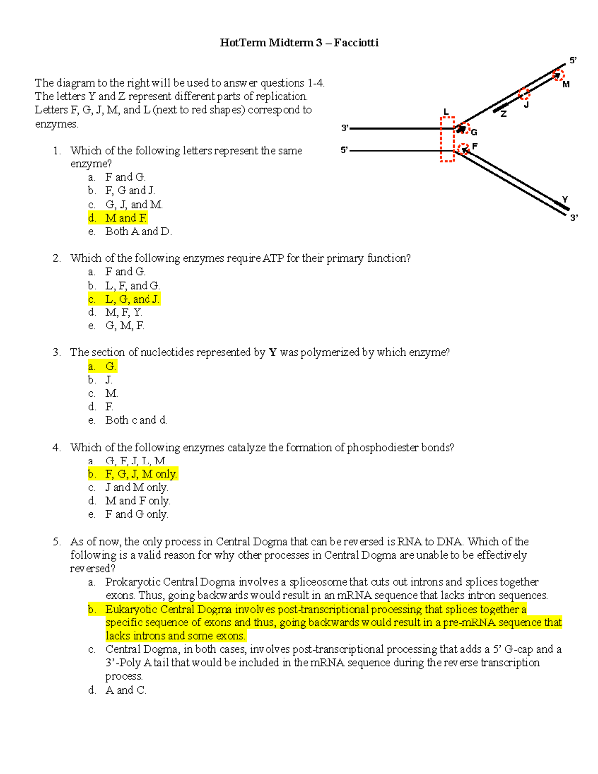 Hot Term Bis2A Midterm 3 KEY - HotTerm Midterm 3 – Facciotti The ...