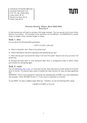 Sheet 04 - WS23/24 - Introduction To Uantum Computing (IN2381) – W 2 ...