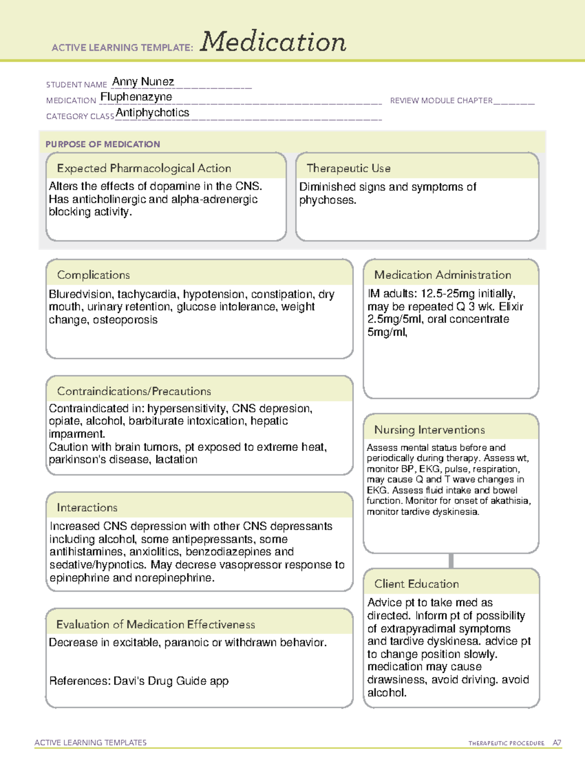 Fluphenazine - Medication - ACTIVE LEARNING TEMPLATES TherapeuTic ...