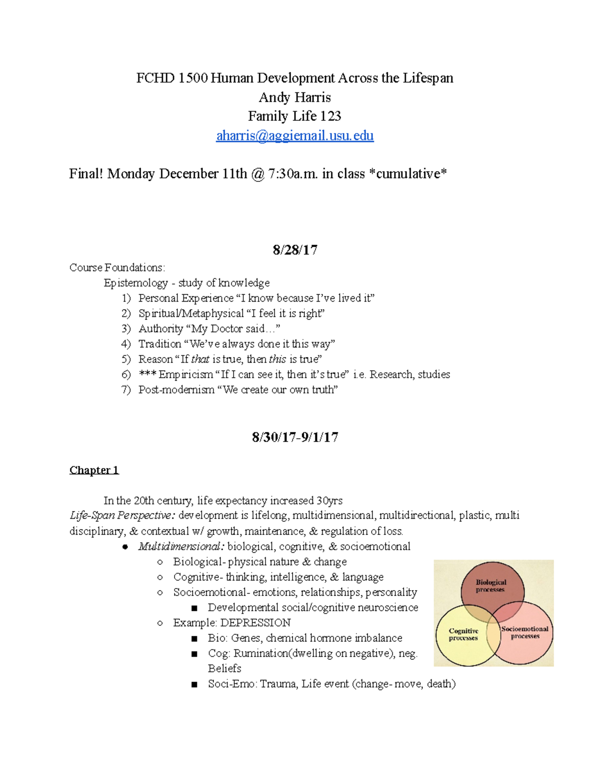 Fchd 1500 Class Notes Andy Harris Fchd 1500 Human Development Across The Lifespan Andy Harris Family Life 123 Aharris Aggiemail Usu Edu Final Monday December Studocu