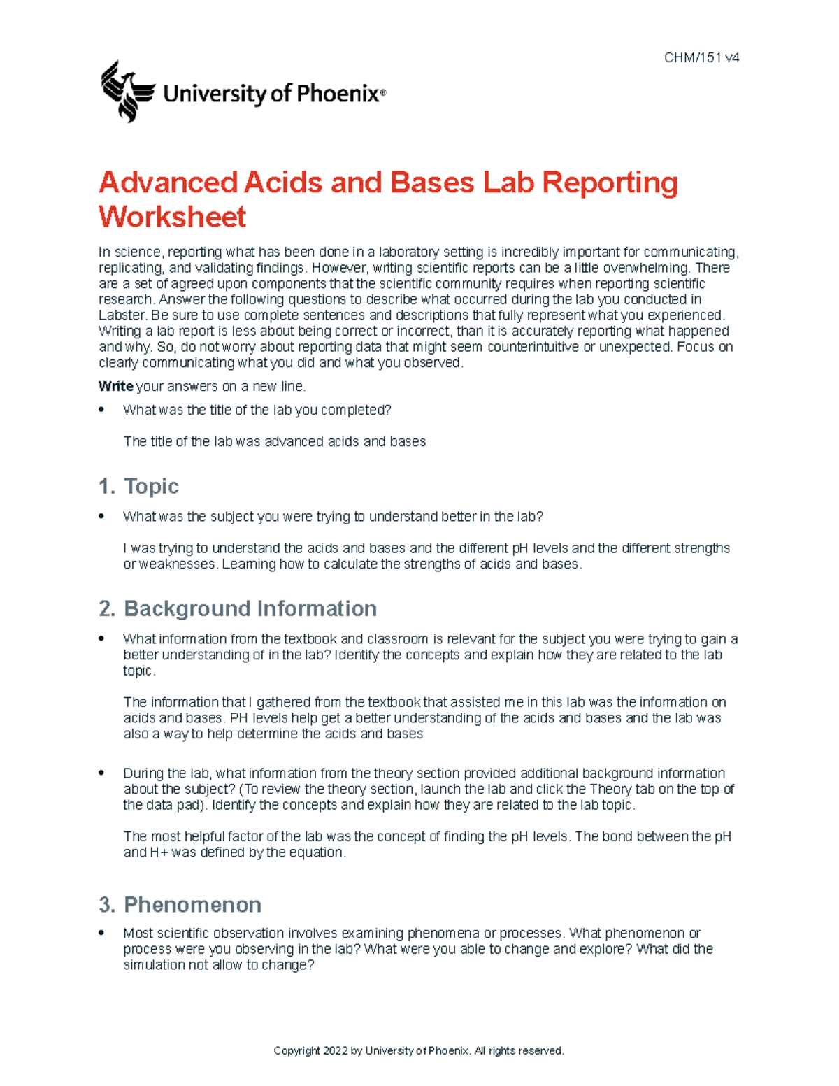 Chm151week4 advanced acids and bases CHM/151 v Advanced Acids and