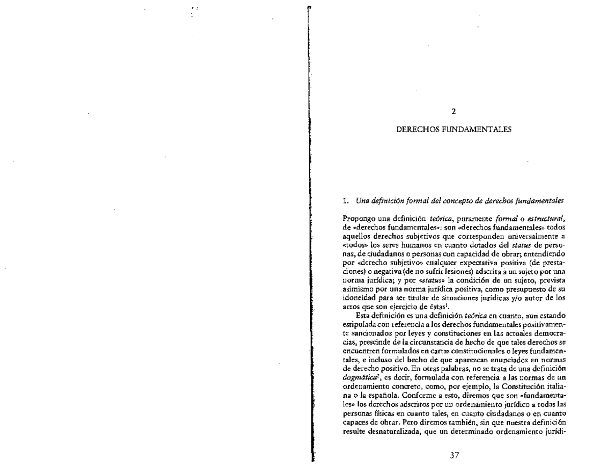 Ferrajoli. Derechos y garantías. La ley del mas débil. Capítulo 2