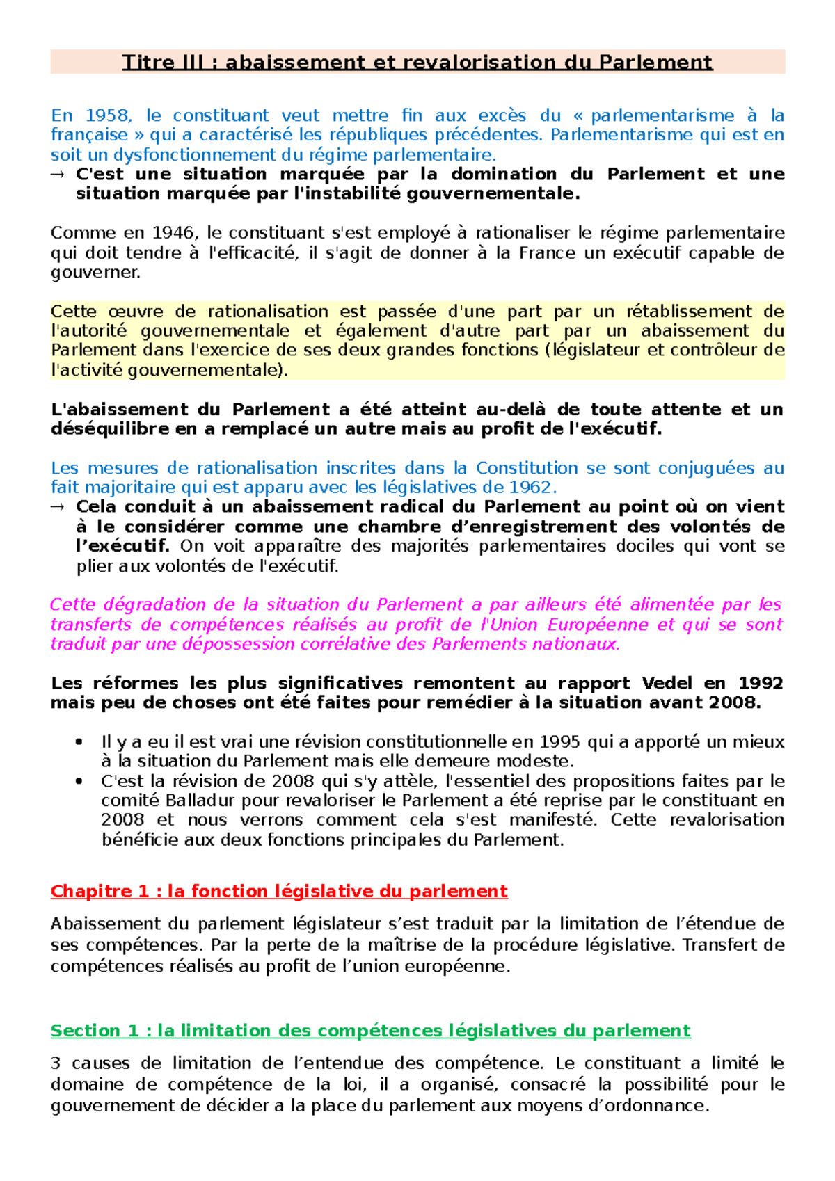 Abaissement Et Revalorisation Du Parlement - Parlementarisme Qui Est En ...