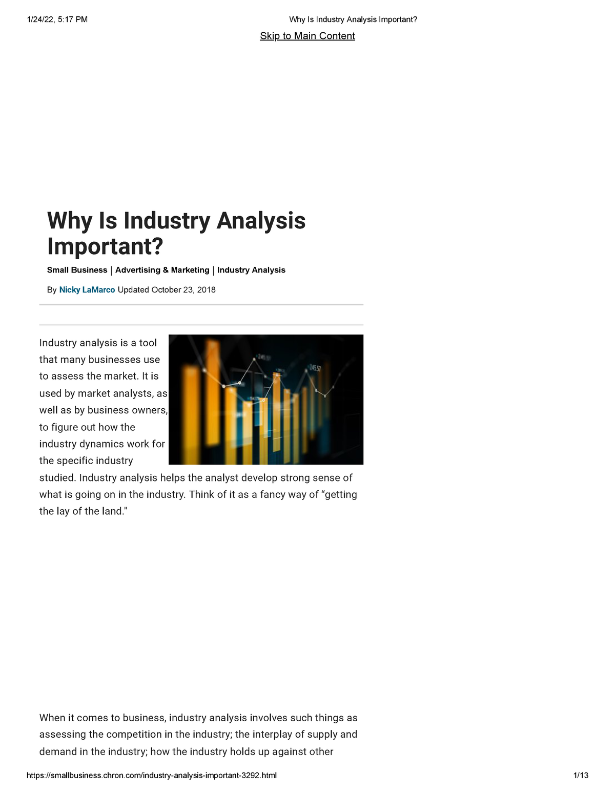 Why Is Industry Analysis Important