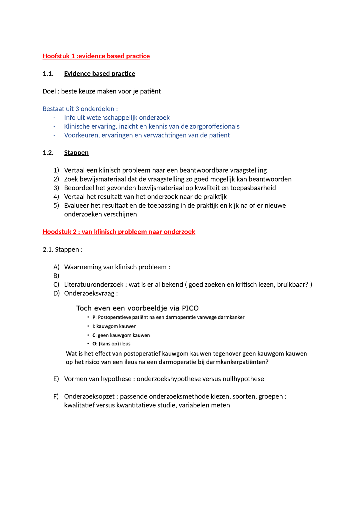 Beroepsontwikkeling - Samenvatting Examen - Hoofstuk 1 :evidence Based ...