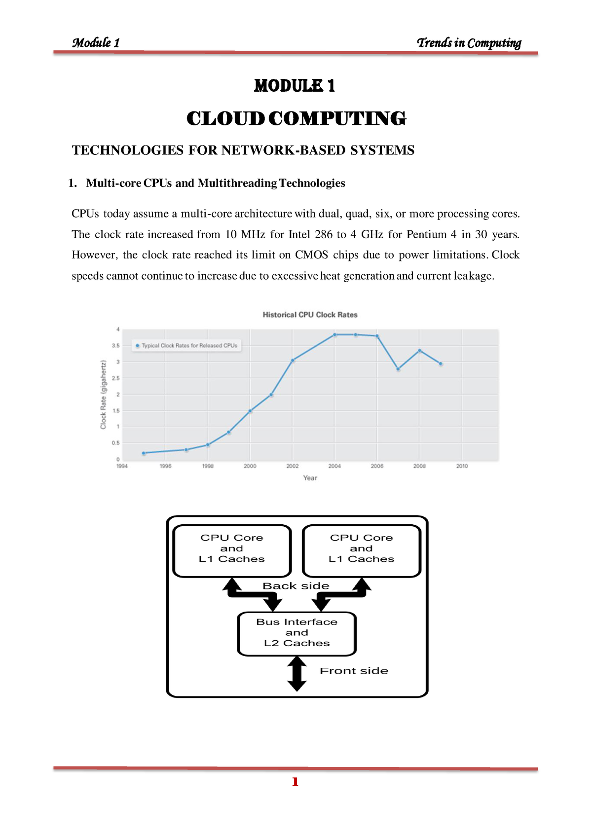 Module 1 - Notes. Pdf - Module 1 CLOUD COMPUTING TECHNOLOGIES FOR ...