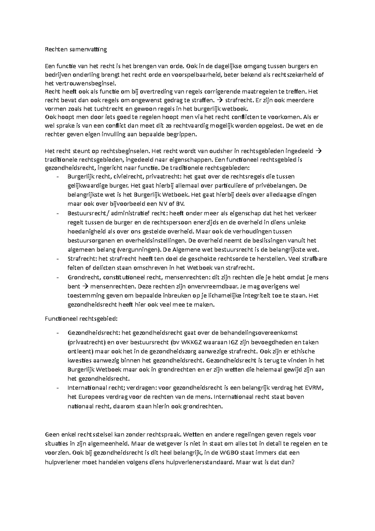 Rechtem - Samenvatting Inleiding In Het Nederlandse Recht - Rechten ...