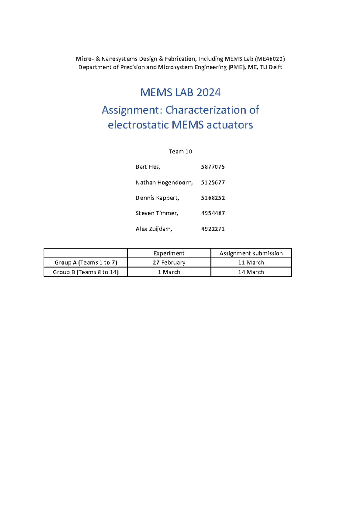 Memslab 1 2024 Electro Static Actuator - Micro- & Nanosystems Design ...