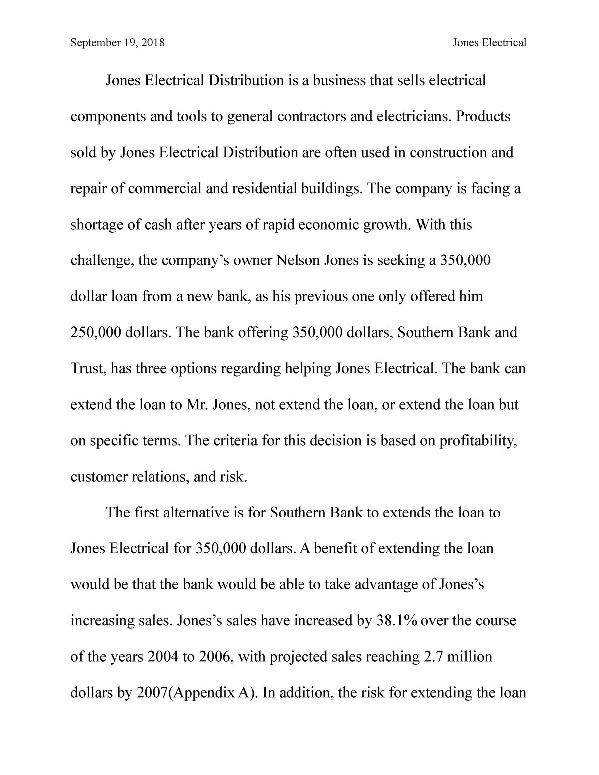 jones electrical distribution case