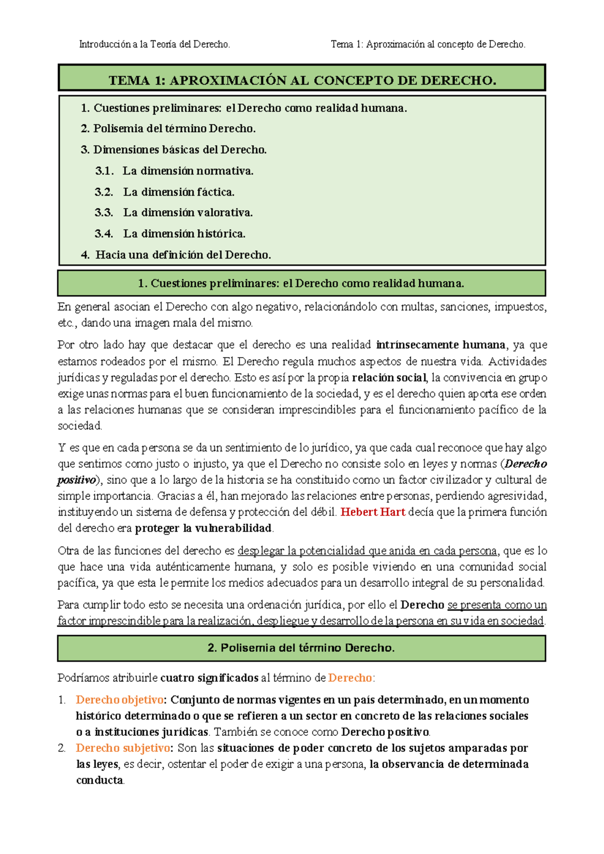 Introducción Teoria Del Derecho Tema 1 - Introducción A La Teoría Del ...