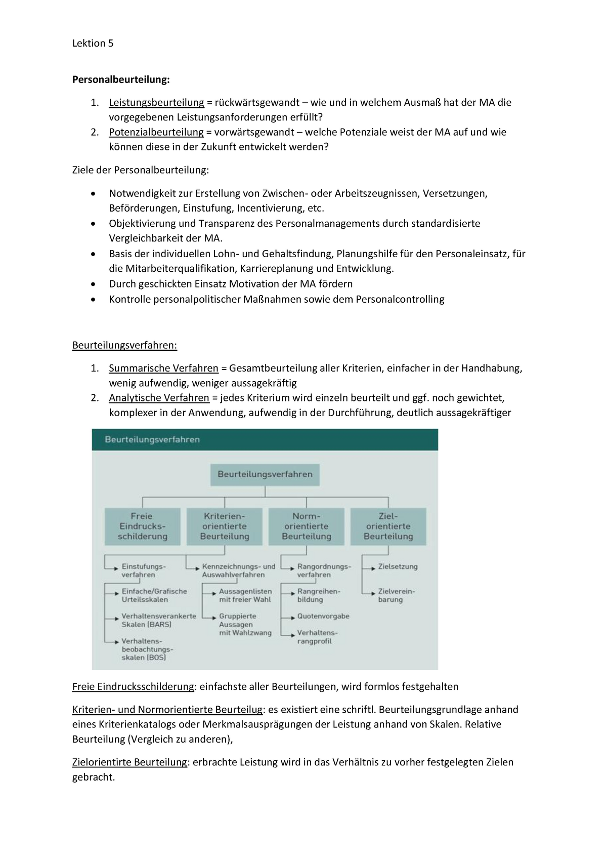 Lektion 5 - Studienskript - Personalbeurteilung: Leistungsbeurteilung ...