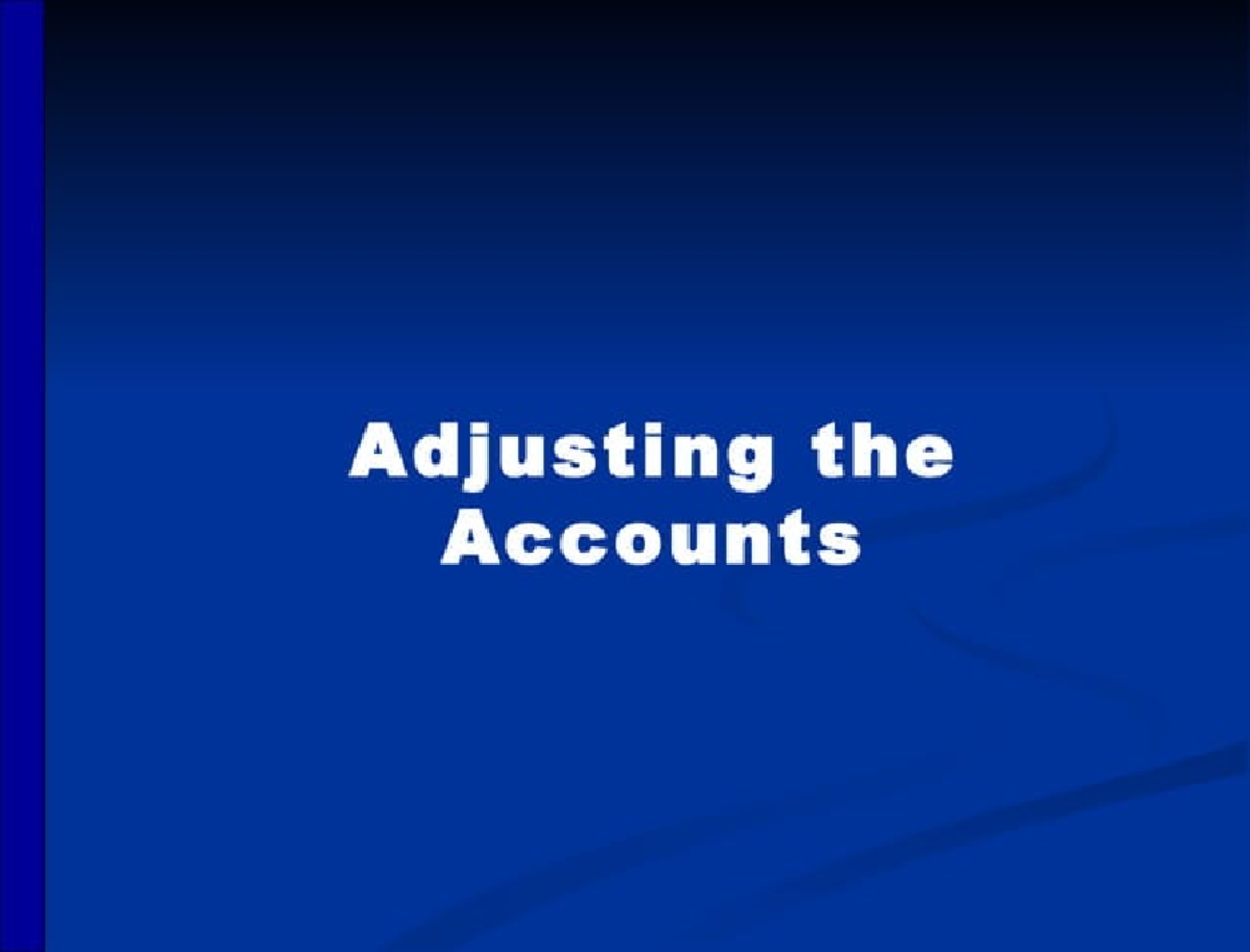 Adjusting Account Managerial Accounting Studocu