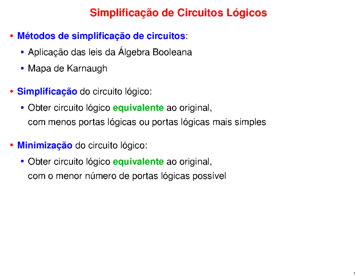 Simplificacao Usando Mapa de Karnaugh, PDF, Lógica matemática