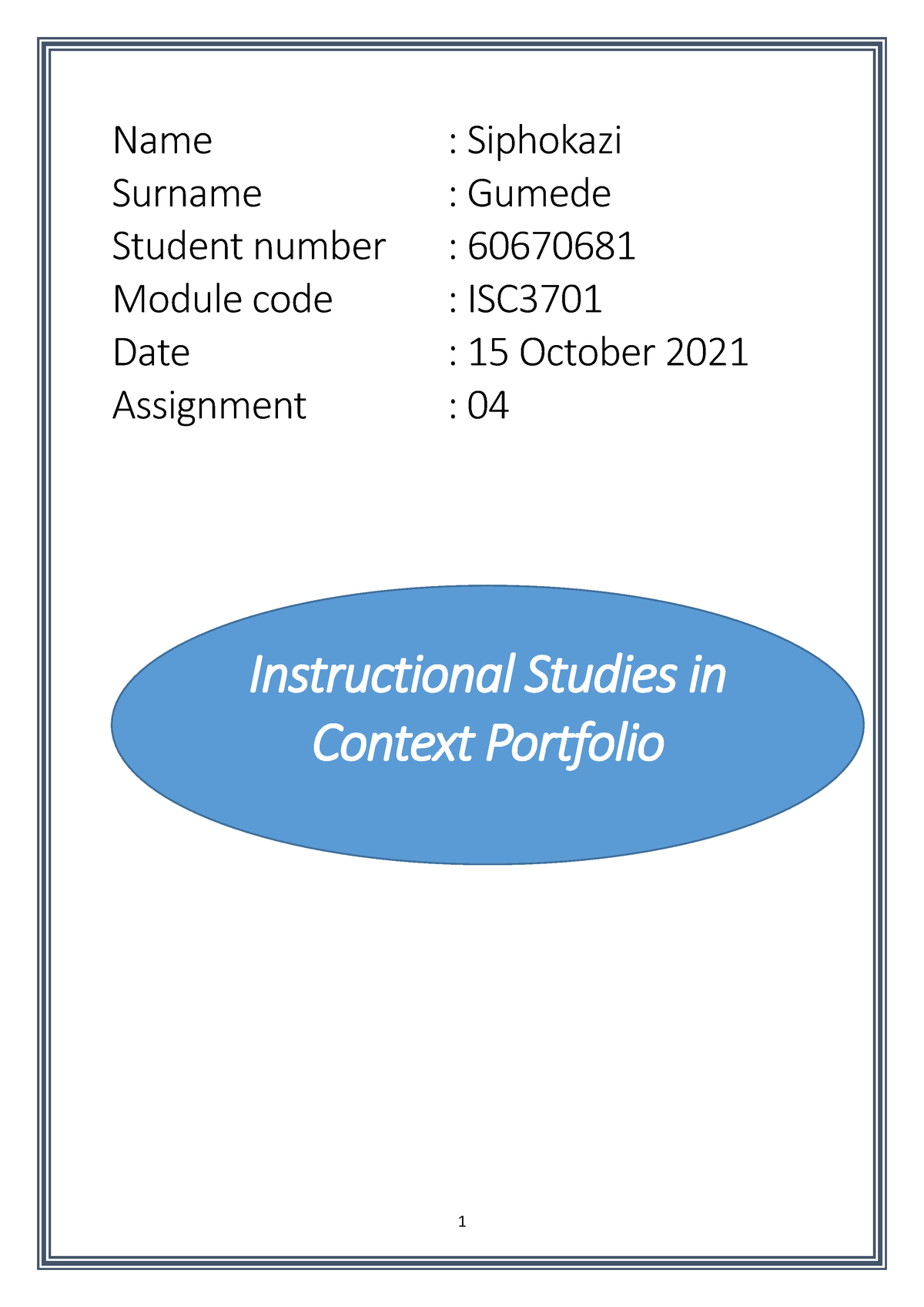 instructional-studies-in-context-isc3701-portfolio-name-siphokazi