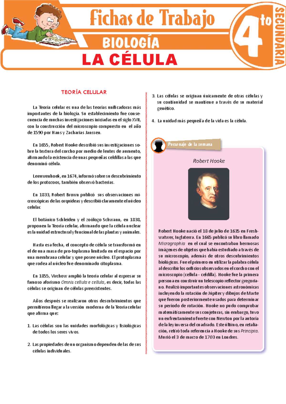 La Célula Para Cuarto Grado De Primaria – RRISJ