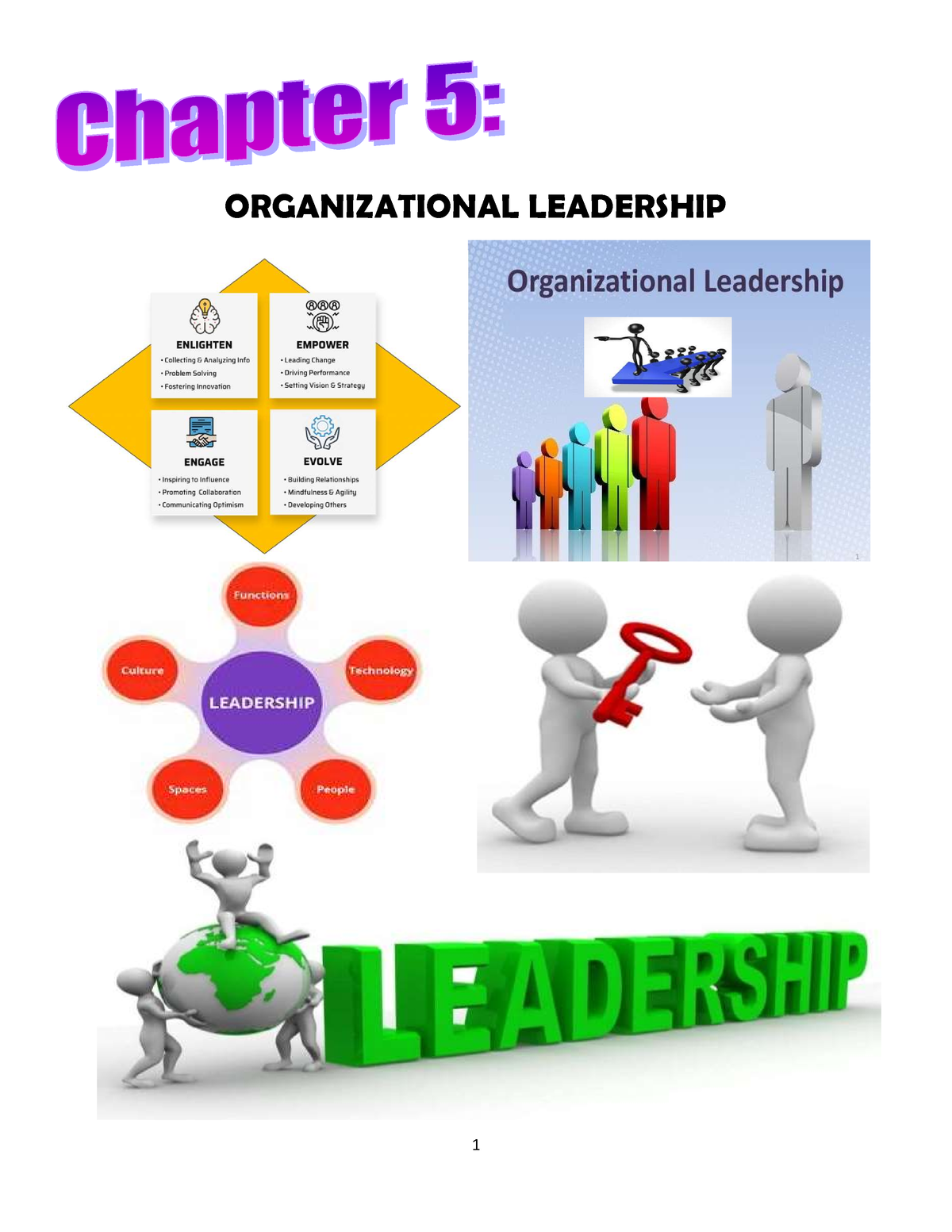 EDN Chapter 5 Part 1 Orgnizational Leadership - ORGANIZ ORGANIZATIONAL ...