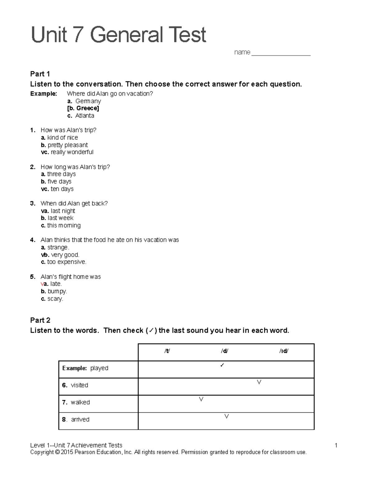 myenglishlab top notch 1 unit 7