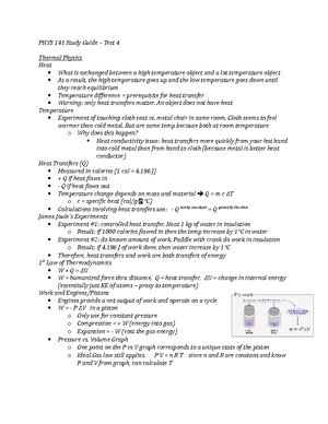 Physics 141 Lab Final Guide - Lab Final Guide Forming V/T Graph: Do Row ...