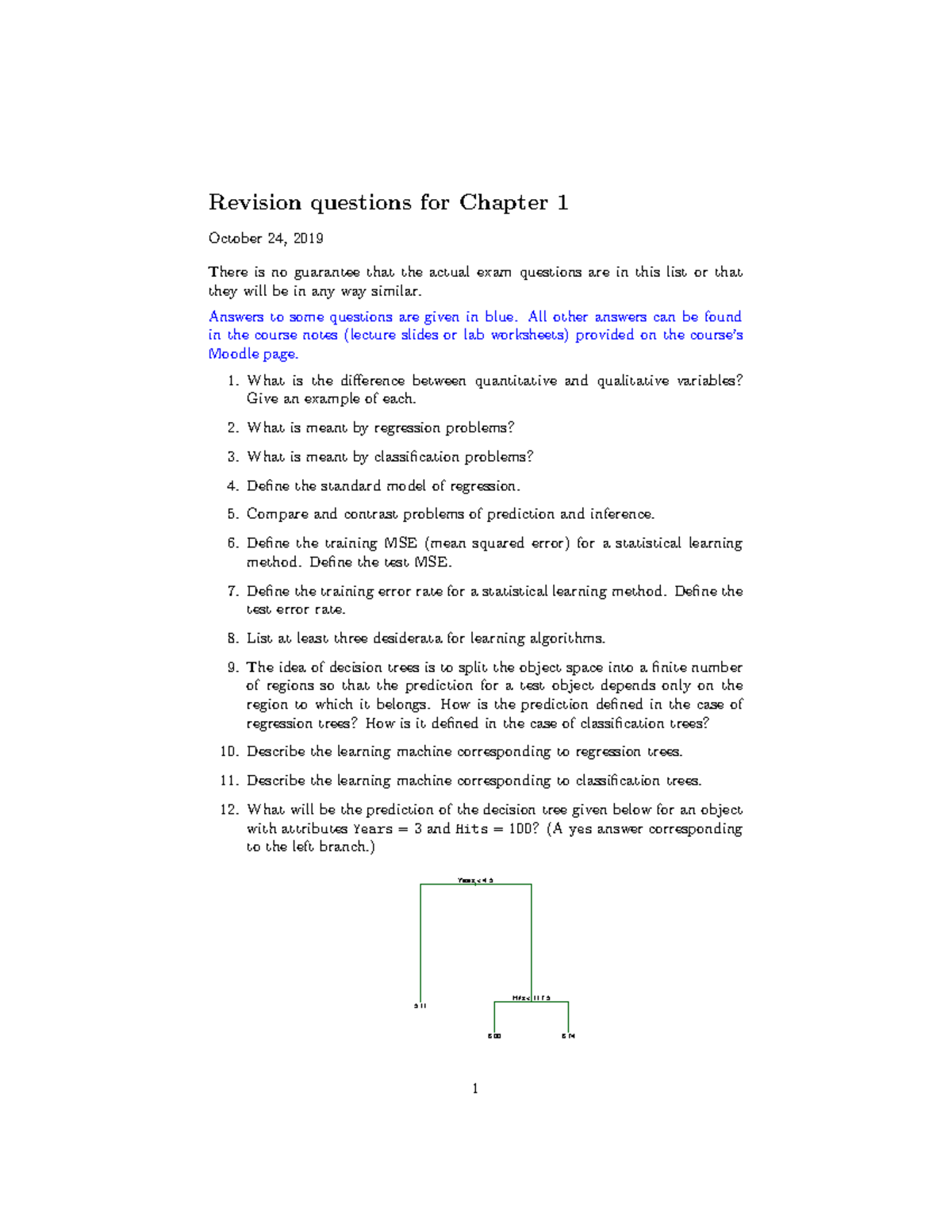 Q01a - Week 1 Practice Answers - Revision questions for Chapter 1 ...