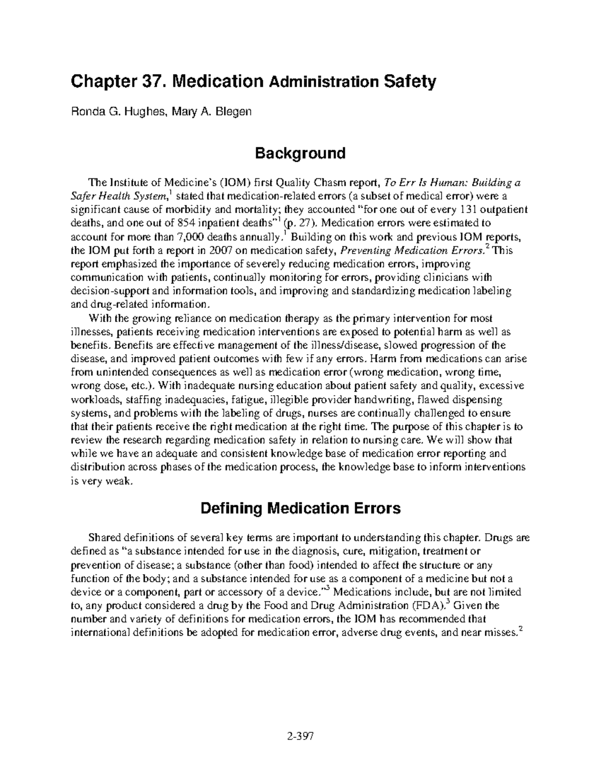 Medication administration safety 1 - Chapter 37. Medication ...