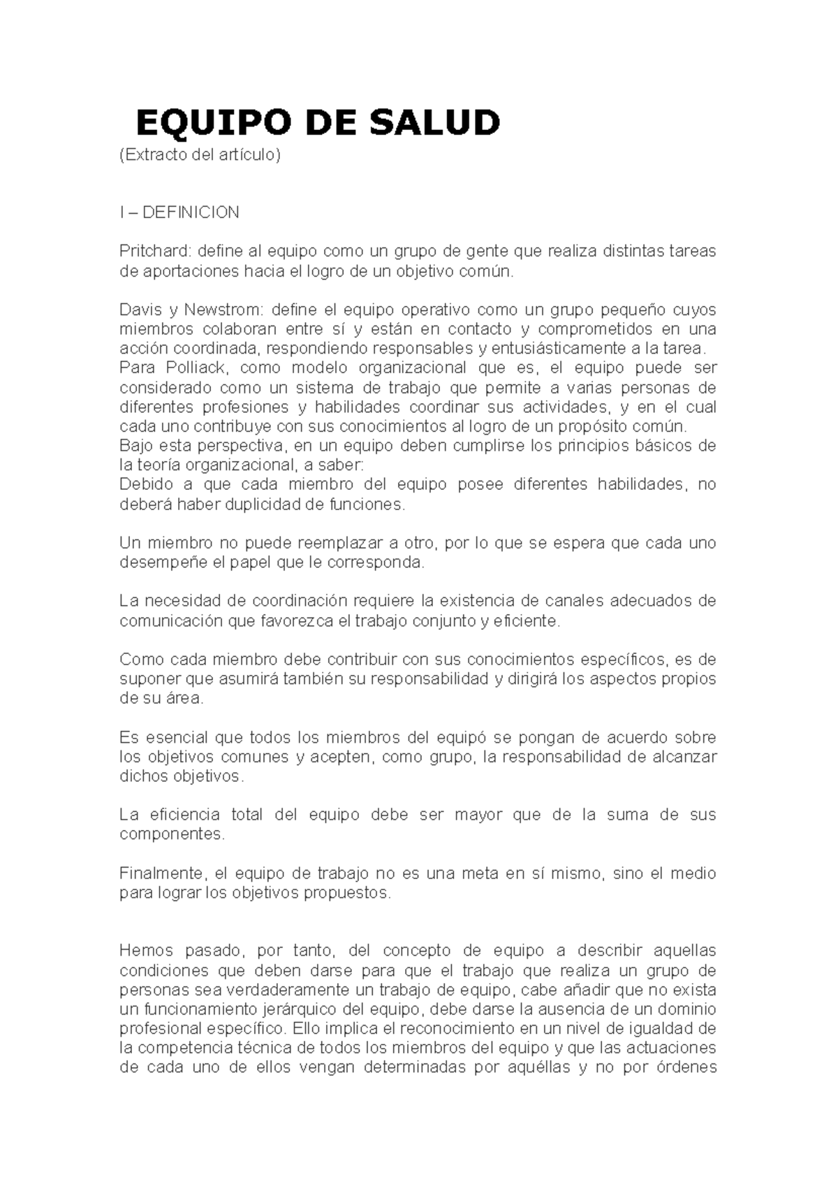 Equipo de Salud - jsjs sos zoendlsos e donde en - EQUIPO DE SALUD ...