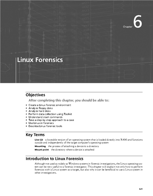 Router Forensics - 4- Objectives After completing this chapter, you ...